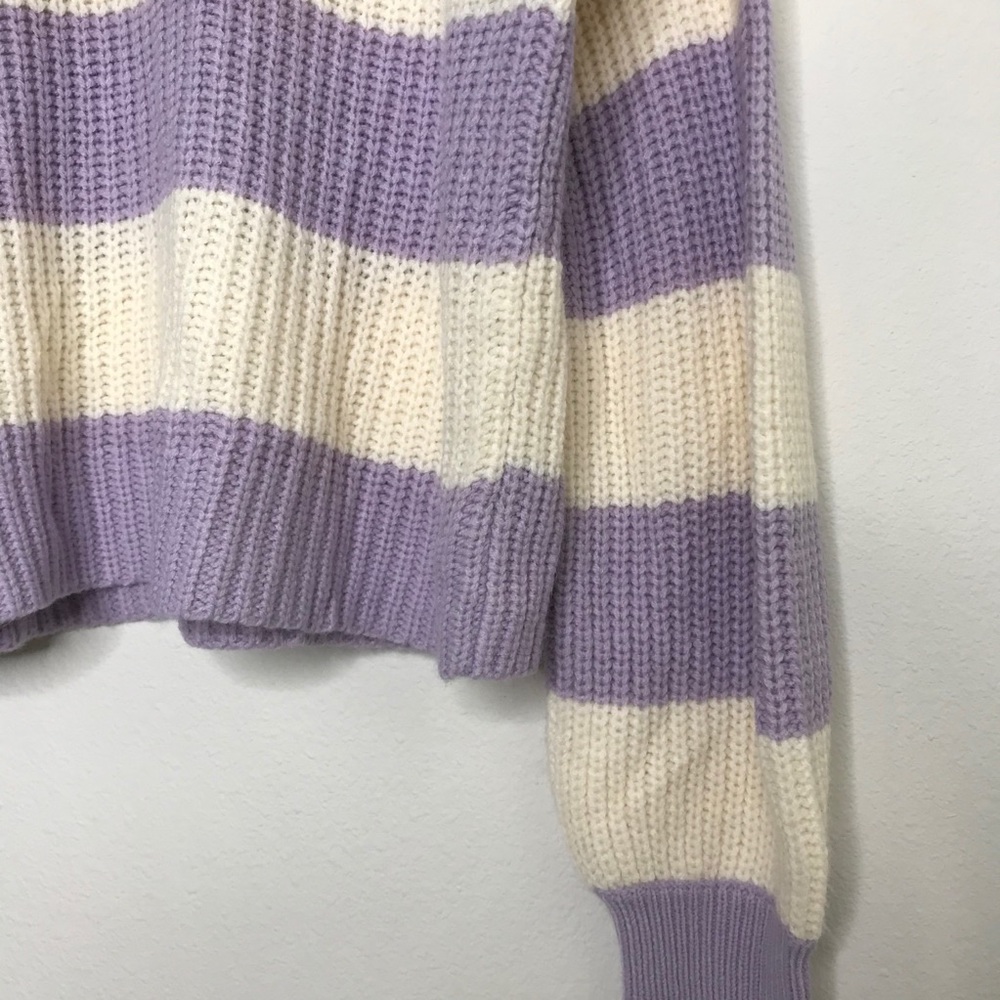 NWT Sanctuary Purple Sweet Tooth Stripe Sweater M - Picture 6 of 9